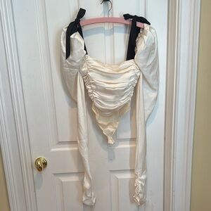 house cb London Ivory blouse body suit